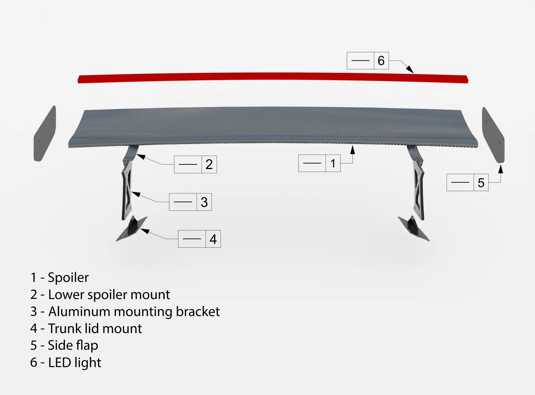CARBON FIBER SPOILER +LED LIGHT BMW M2 G87 - Image 14