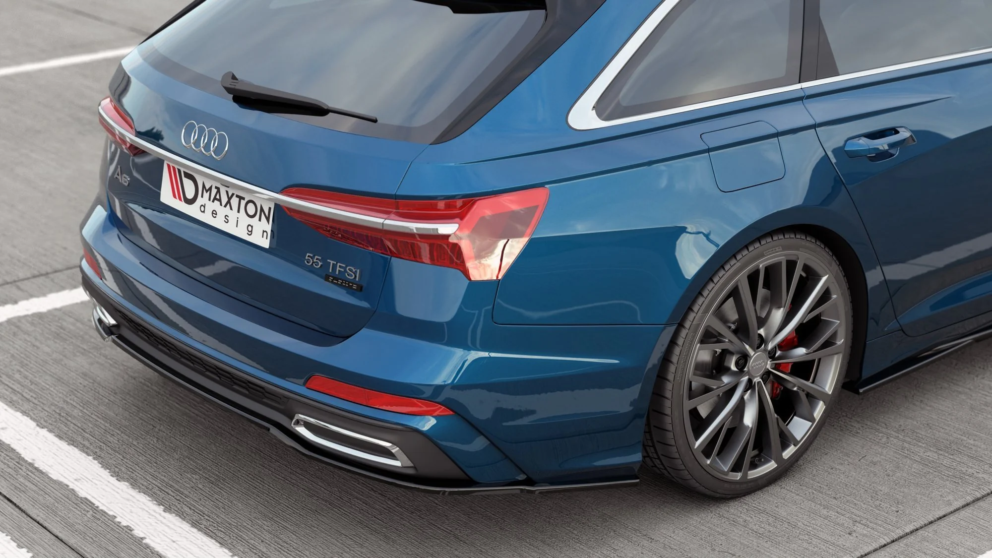 CENTRAL REAR SPLITTER AUDI A6 S-LINE AVANT / SEDAN C8 - Image 4