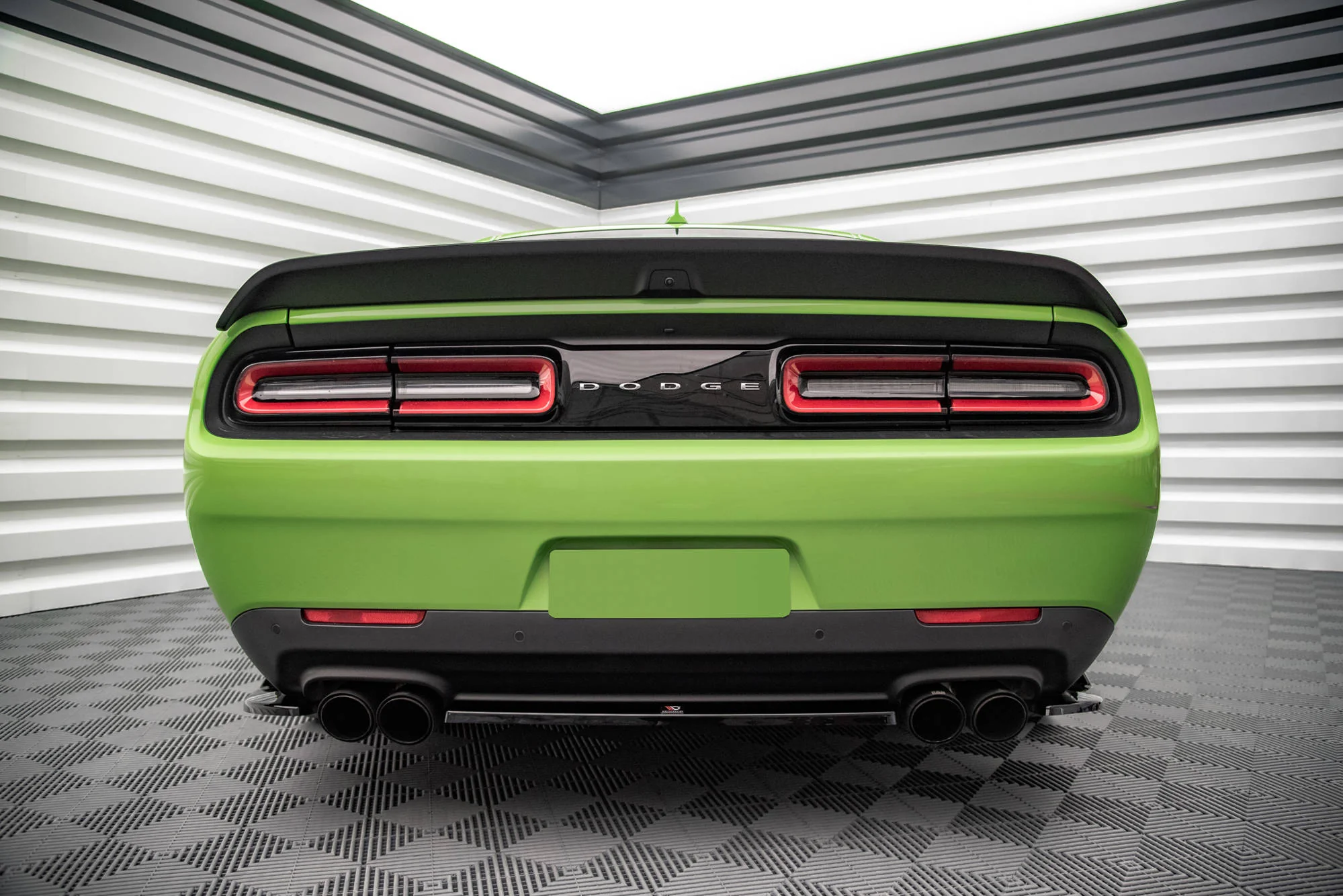 CENTRAL REAR SPLITTER FOR DODGE CHALLENGER SRT HELLCAT WIDEBODY MK3 - Image 3