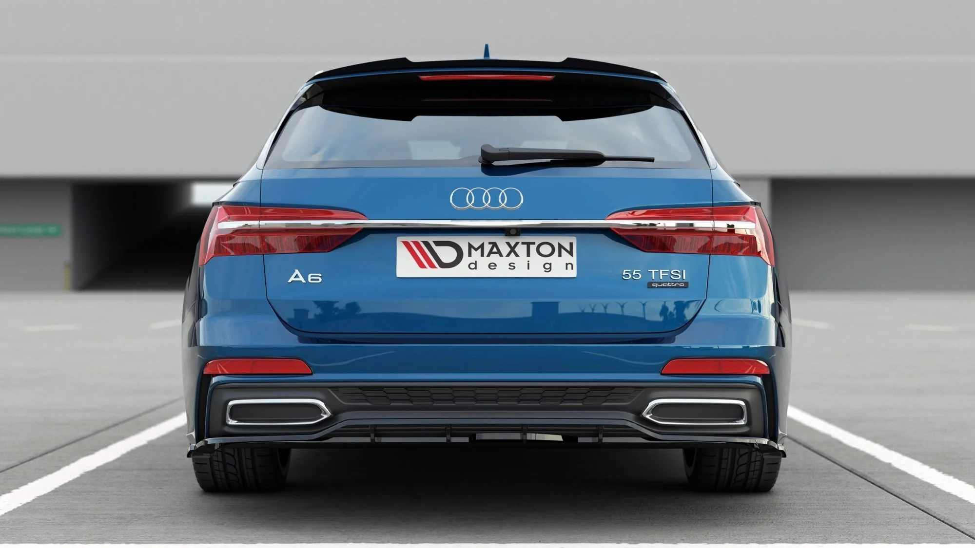 CENTRAL REAR SPLITTER (WITH VERTICAL BARS) AUDI A6 S-LINE AVANT/SEDAN C8 - Image 6