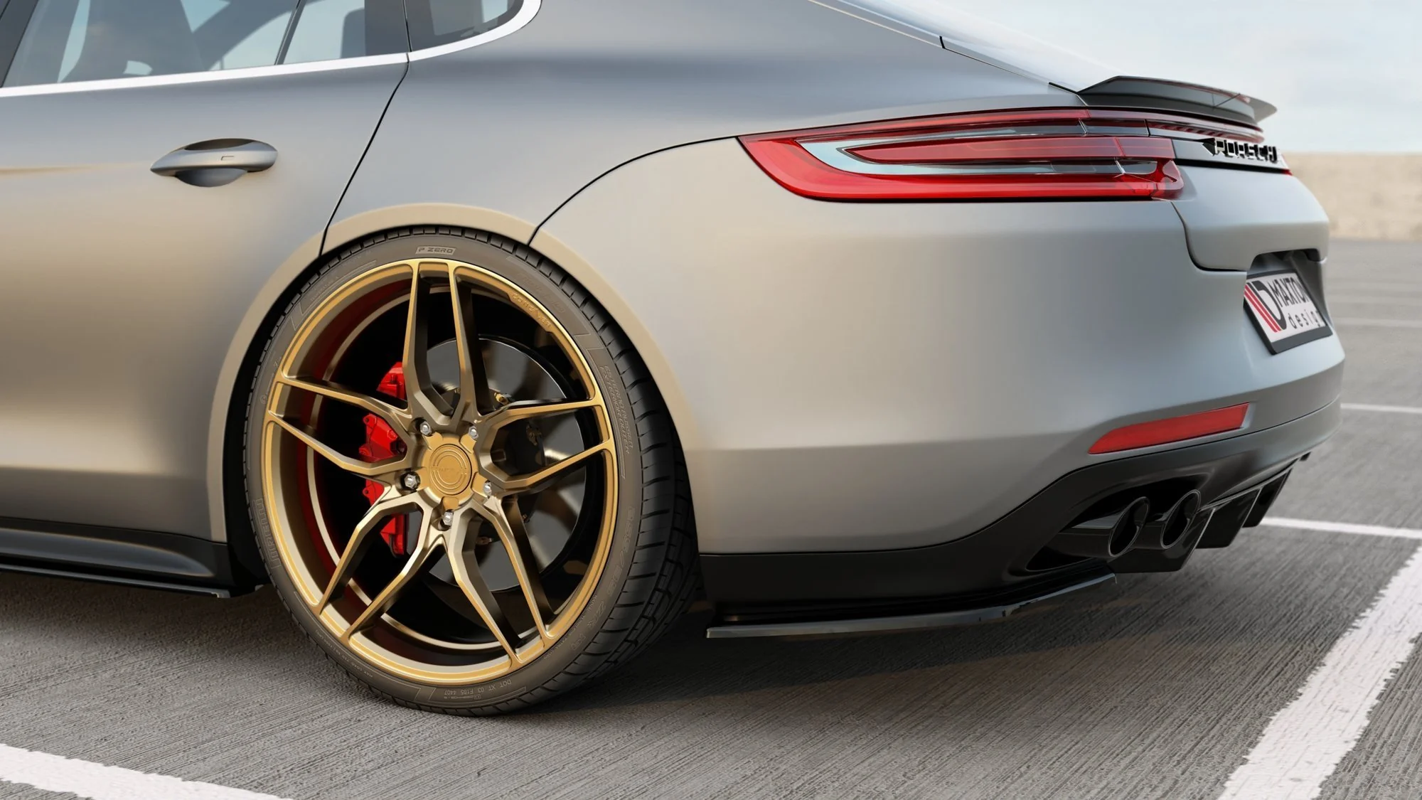 REAR SIDE SPLITTERS PORSCHE PANAMERA TURBO / GTS 971 - Image 3