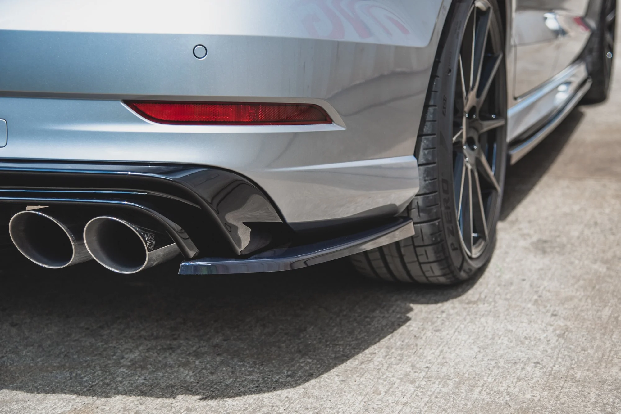 REAR SIDE SPLITTERS V.2 AUDI S3 SEDAN 8V FACELIFT (set for Maxton valance) - Image 3