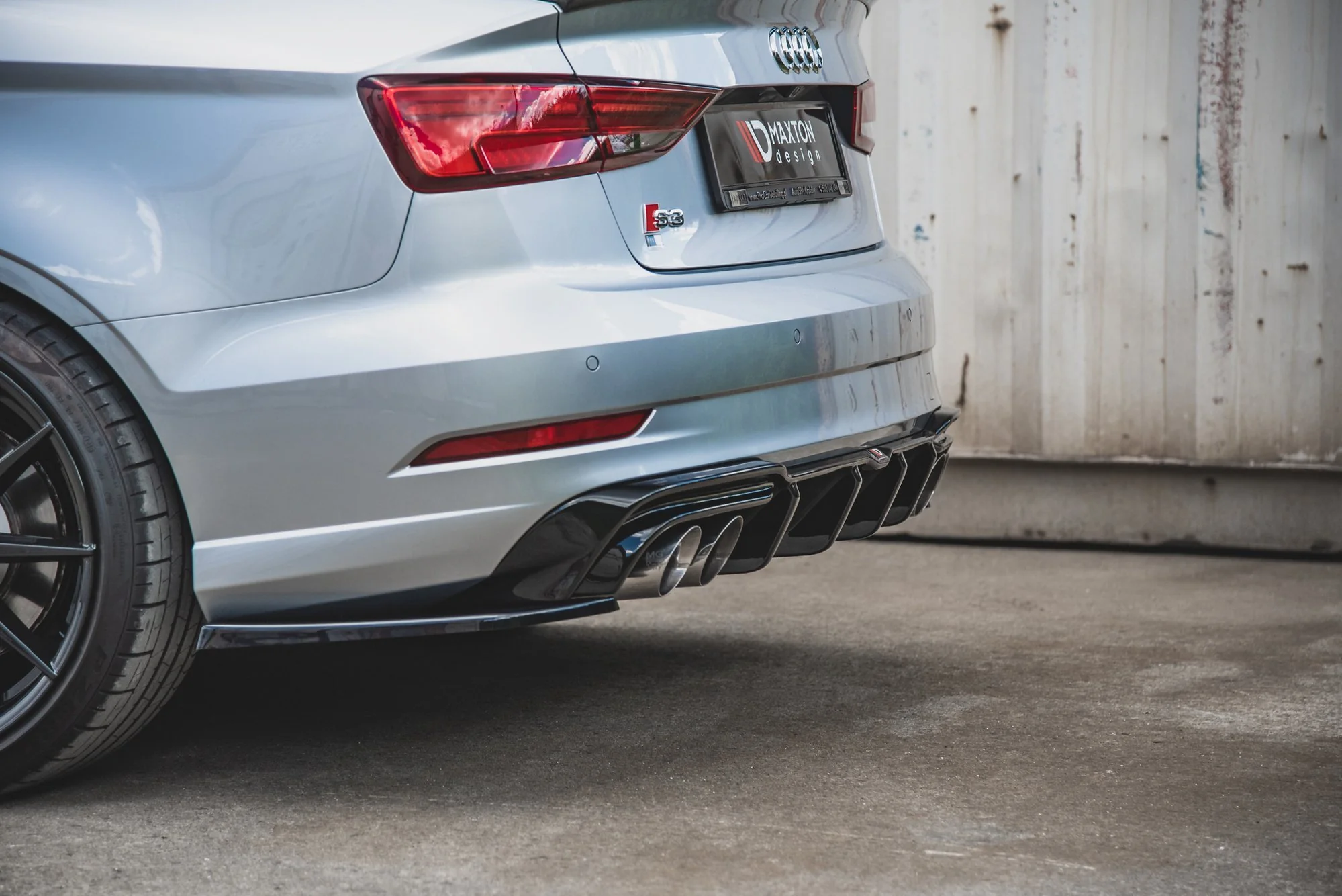 REAR SIDE SPLITTERS V.2 AUDI S3 SEDAN 8V FACELIFT (set for Maxton valance) - Image 6