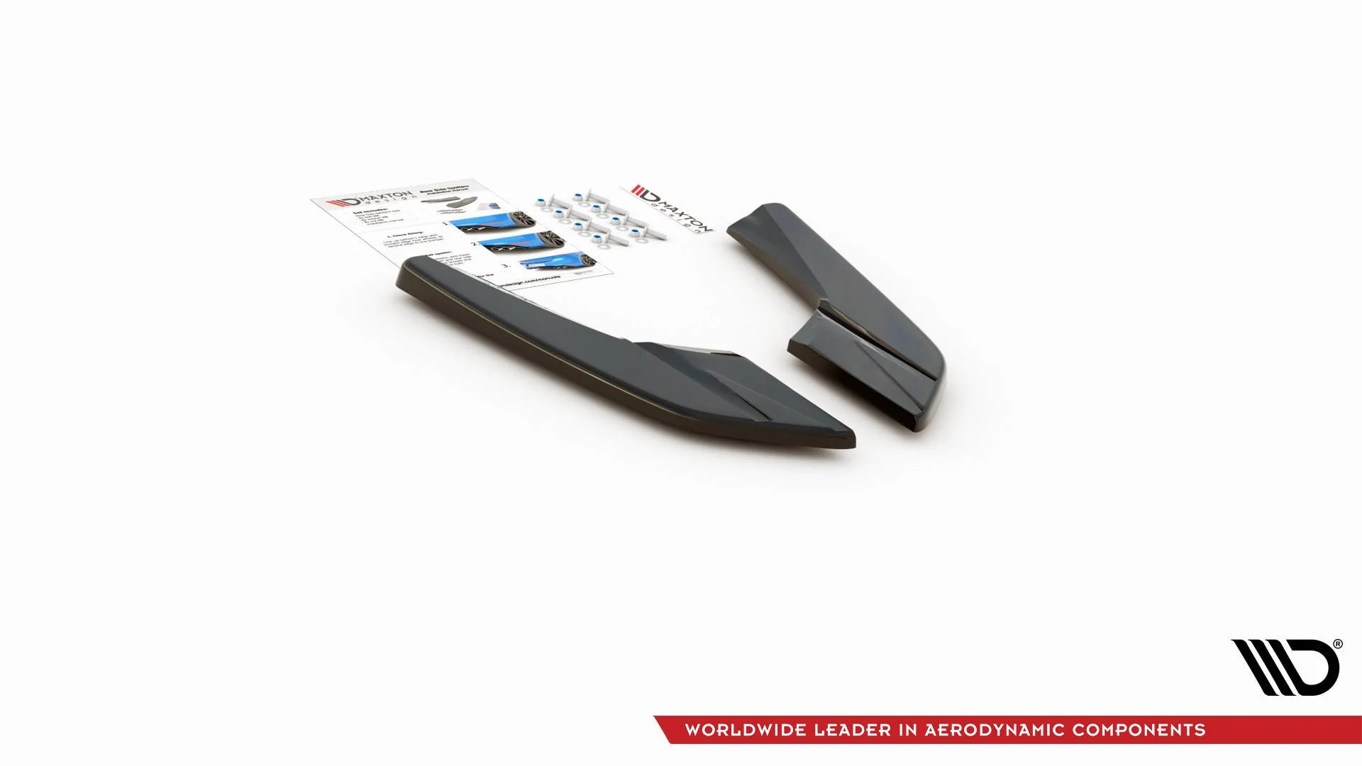 REAR SIDE SPLITTERS V.2 AUDI S3 SEDAN 8V FACELIFT (set for Maxton valance) - Image 8