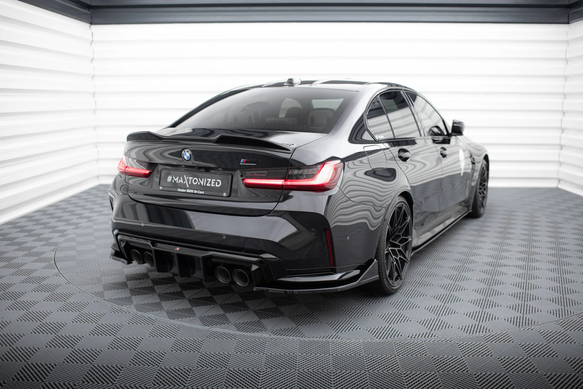 Rear Side Splitters V.6 CSL Look BMW M3 Sedan / Touring G80 / G81 (set for Maxton valance v.1) - Image 2