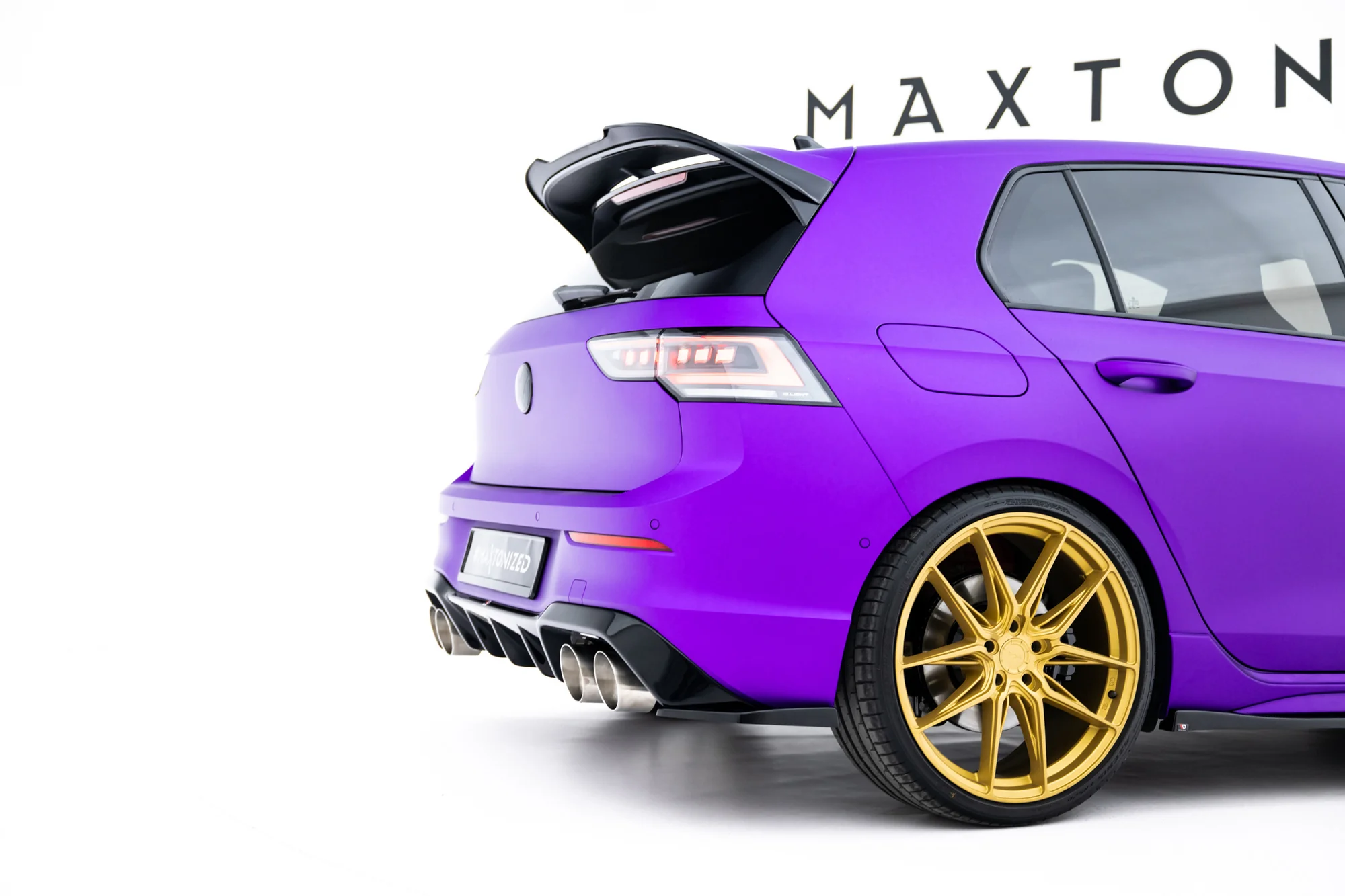 Rear Side Splitters V.6 for Volkswagen Golf R Hatchback Mk8 Facelift (SET FOR MAXTON VALANCE) - Image 2