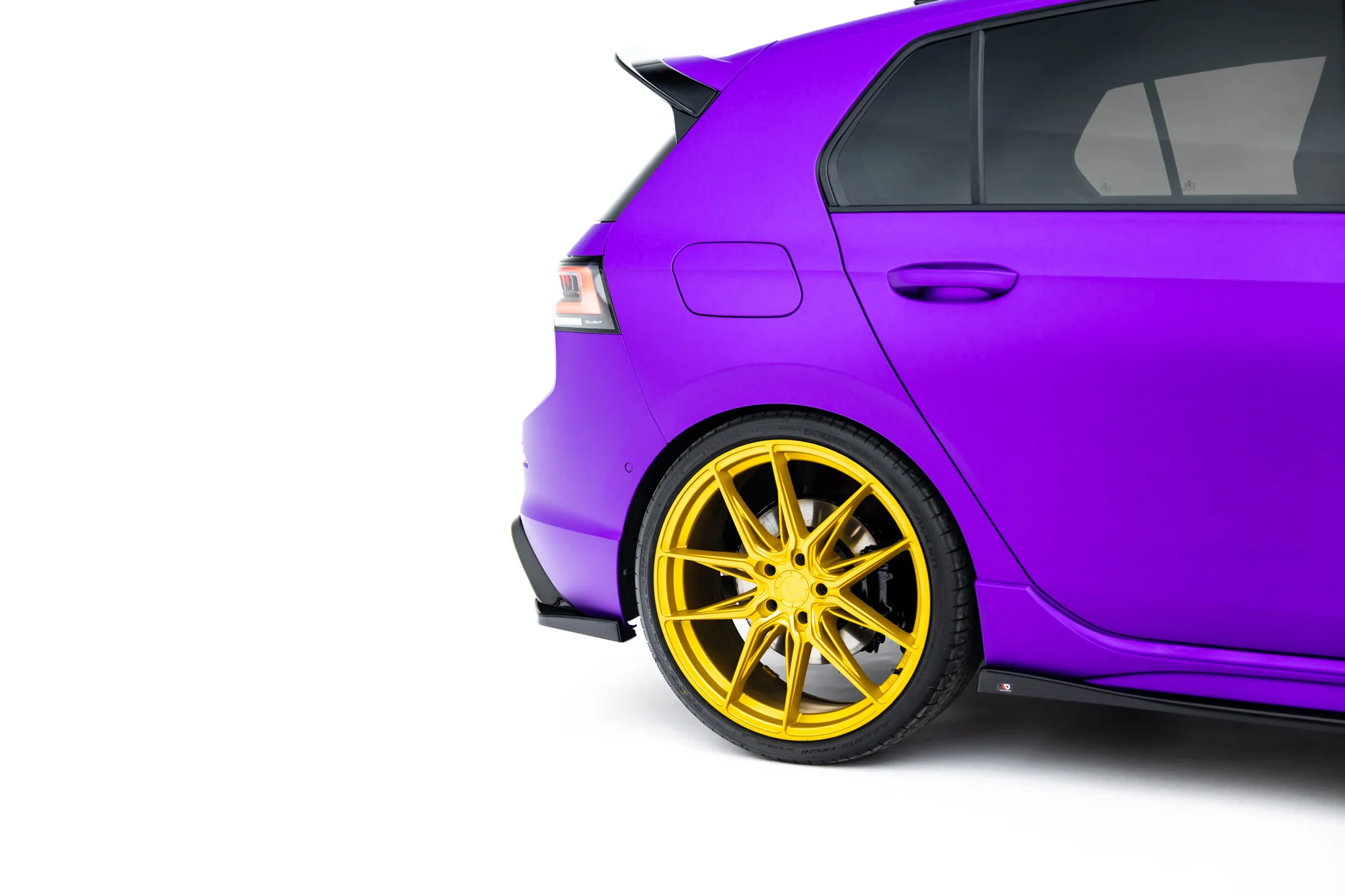 Rear Side Splitters V.6 for Volkswagen Golf R Hatchback Mk8 Facelift (SET FOR MAXTON VALANCE) - Image 4