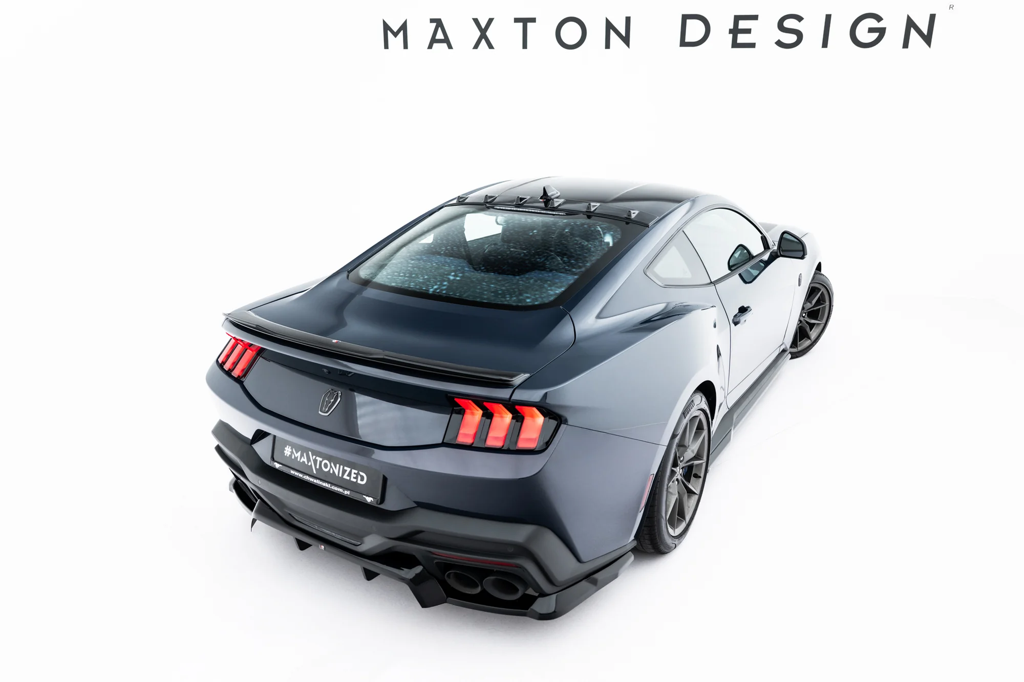 Rear Splitter (with vertical bars) Ford Mustang Dark Horse Mk7 - Image 5