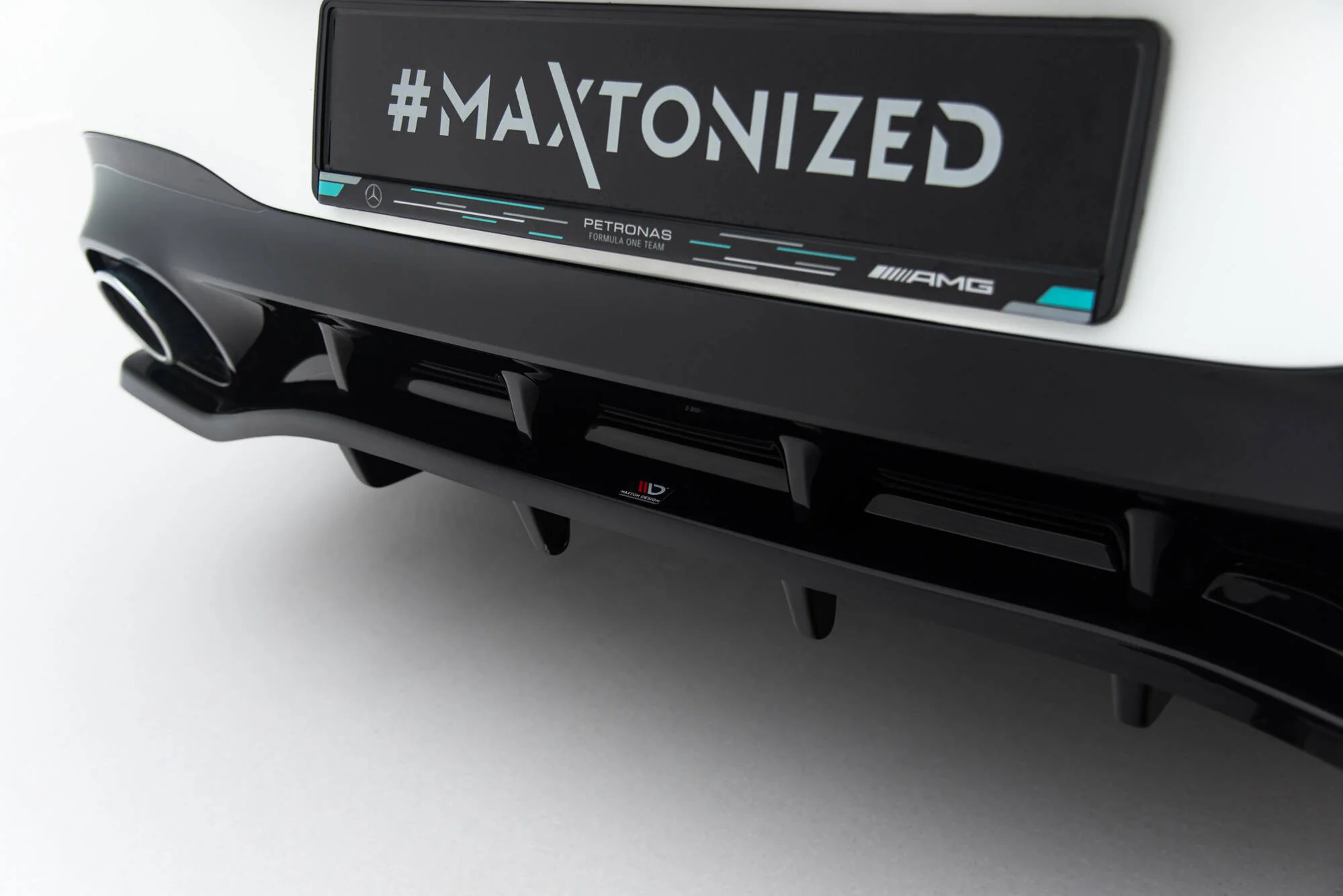 Rear Splitter (with vertical bars) Mercedes-AMG CLA 35 / 45 Coupe / Shooting Brake C118 Facelift / X118 Facelift - Image 4