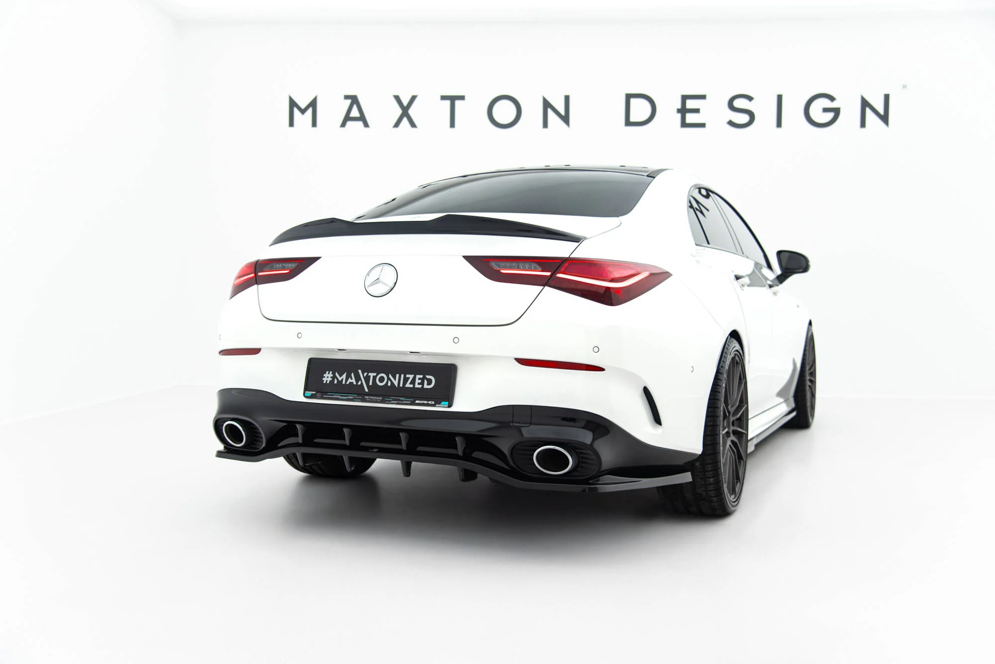 Rear Splitter (with vertical bars) Mercedes-AMG CLA 35 / 45 Coupe / Shooting Brake C118 Facelift / X118 Facelift - Image 5