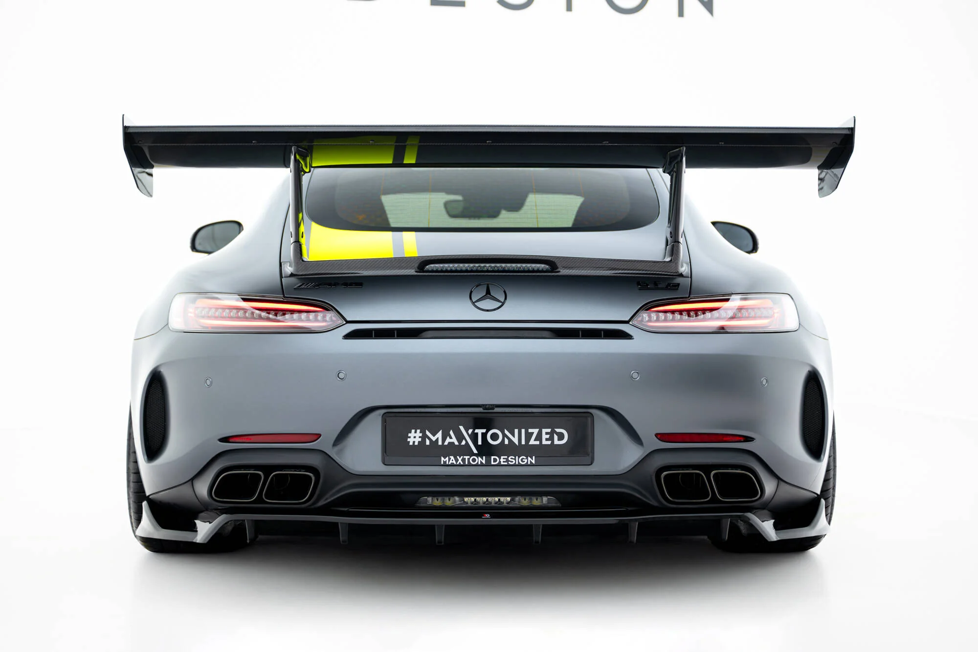 Rear Splitter (with vertical bars) Mercedes-AMG GT C C190 Facelift - Image 5