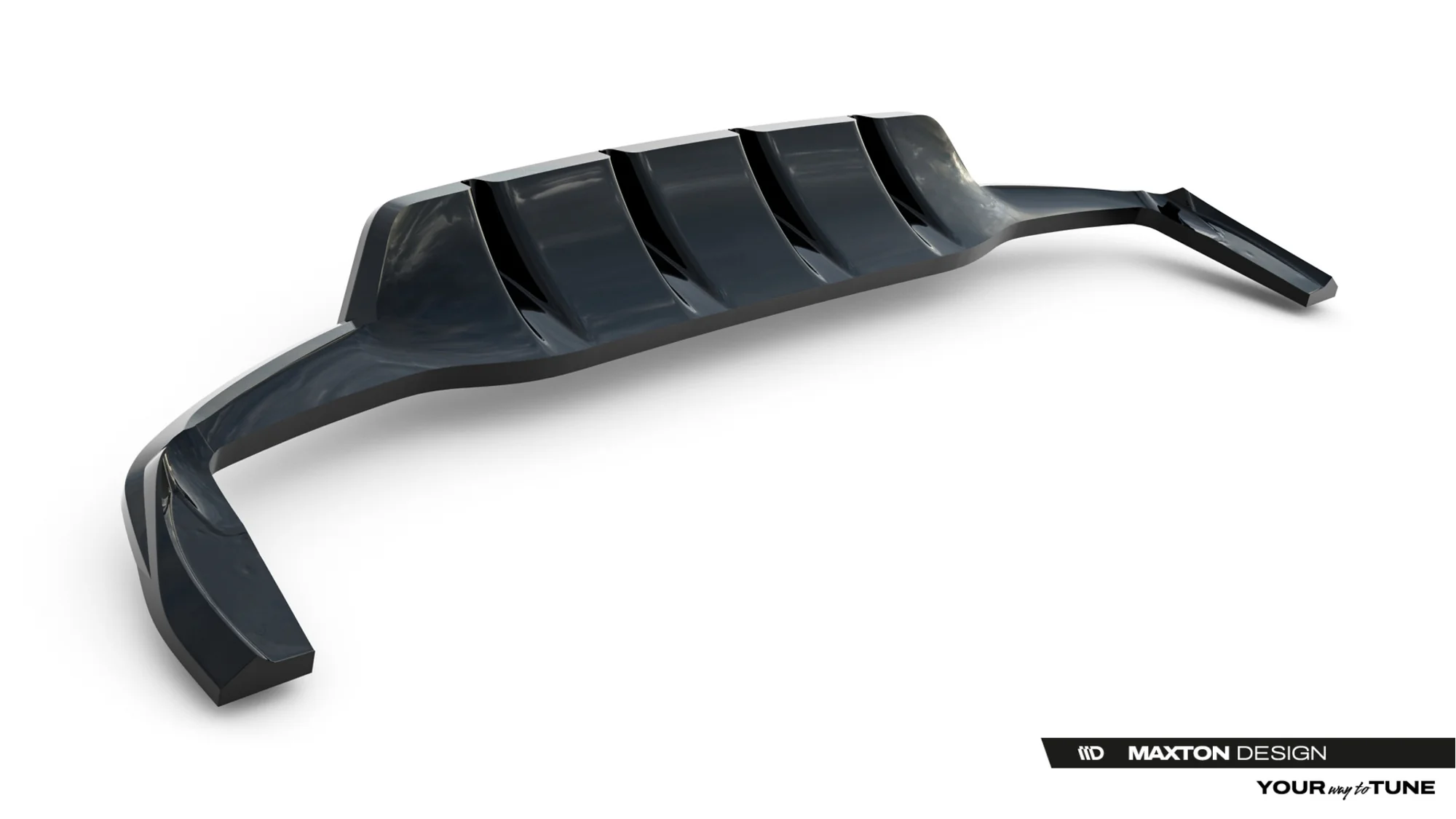 Rear Splitter (with vertical bars) Mercedes-Benz GLA 45 AMG X156 Facelift - Image 6