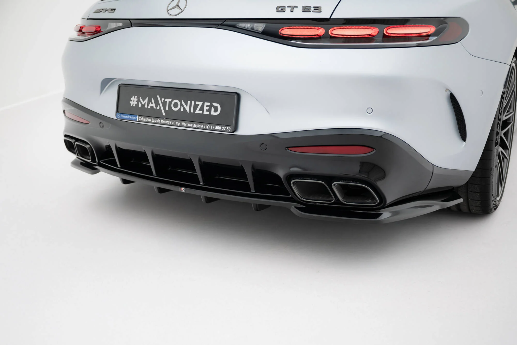 Rear Splitter (with vertical bars) V.1 Mercedes-AMG GT 63 C192 - Image 3