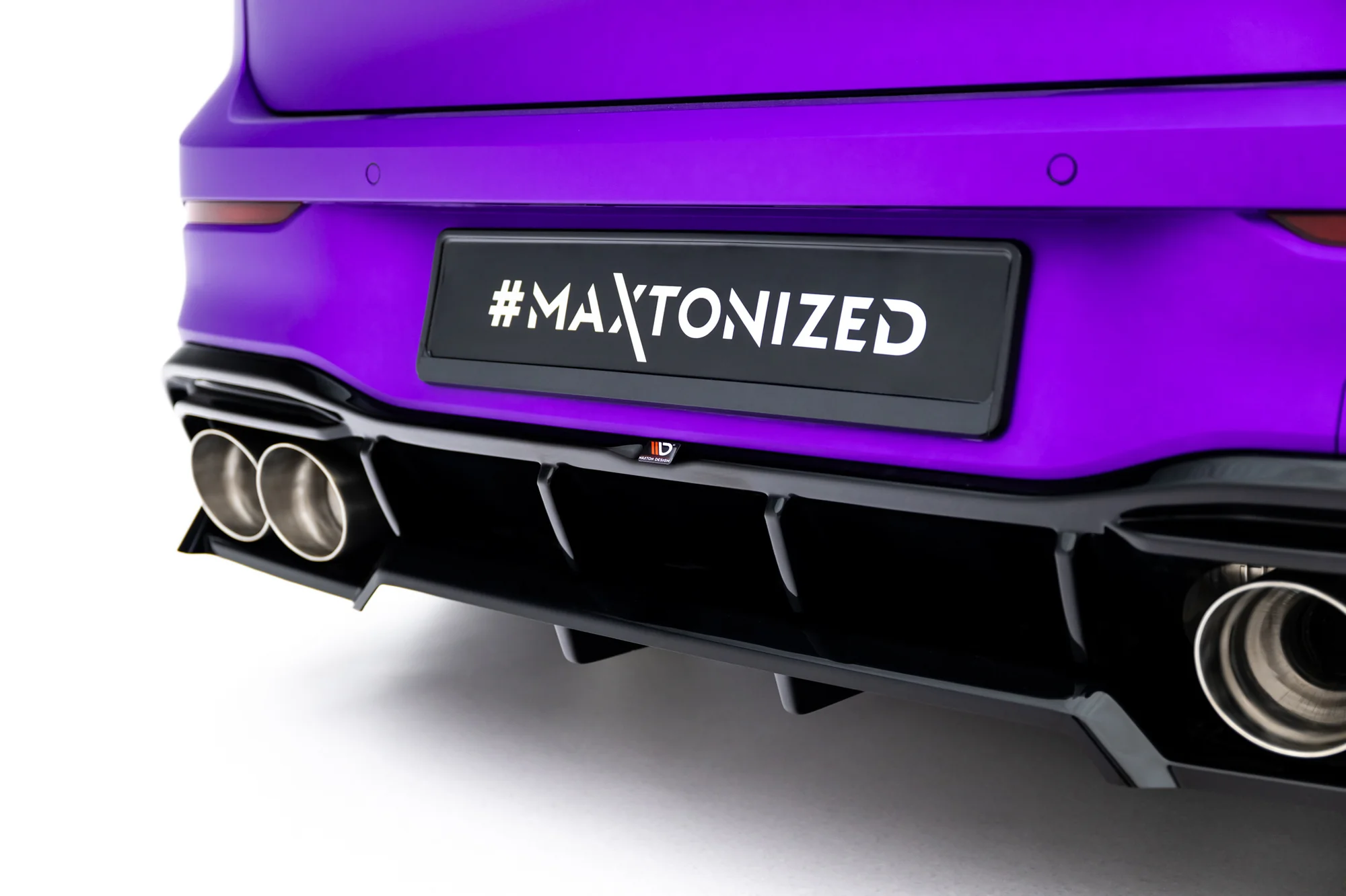 Rear Splitter (with vertical bars) V.2 Volkswagen Golf R Hatchback Mk8 / Mk8 Facelift - Image 5