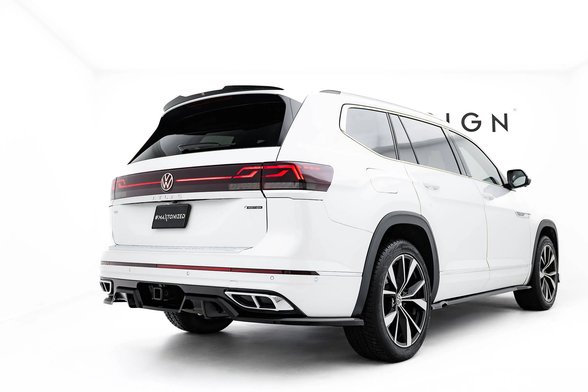 Rear Splitter (with vertical bars) Volkswagen Atlas R-Line Mk1 Facelift 2 - Image 2