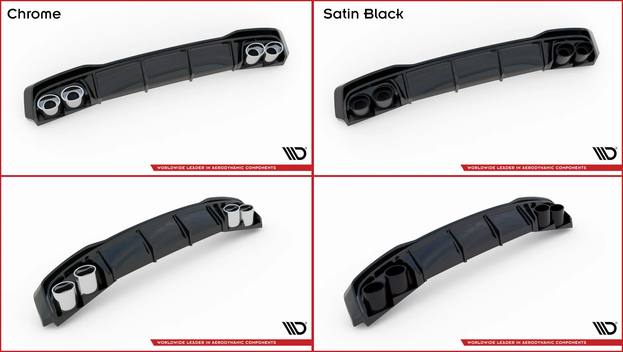 REAR VALANCE + EXHAUST ENDS IMITATION AUDI A6 C8 S-LINE - Image 15