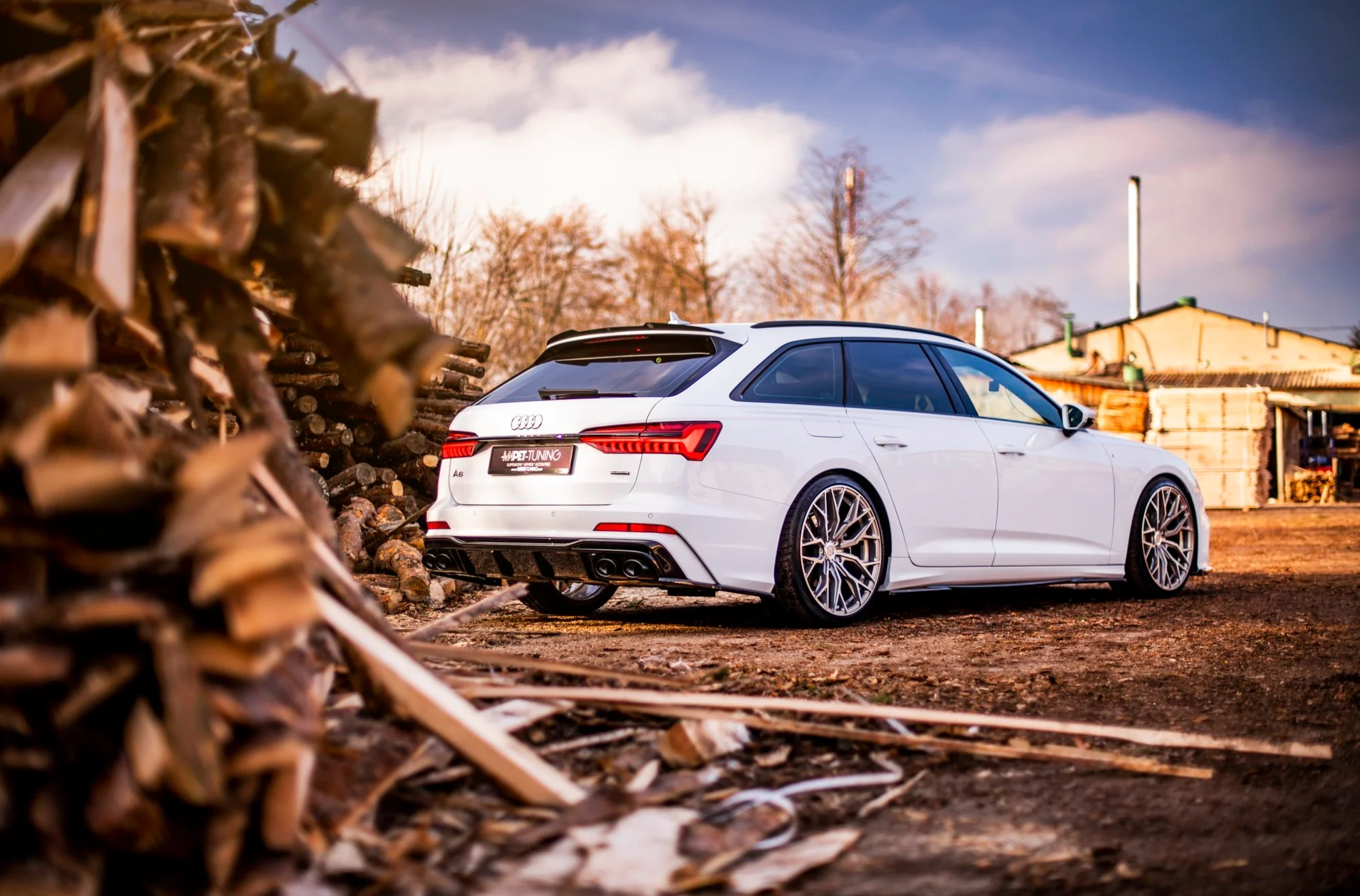 REAR VALANCE + EXHAUST ENDS IMITATION AUDI A6 C8 S-LINE - Image 3
