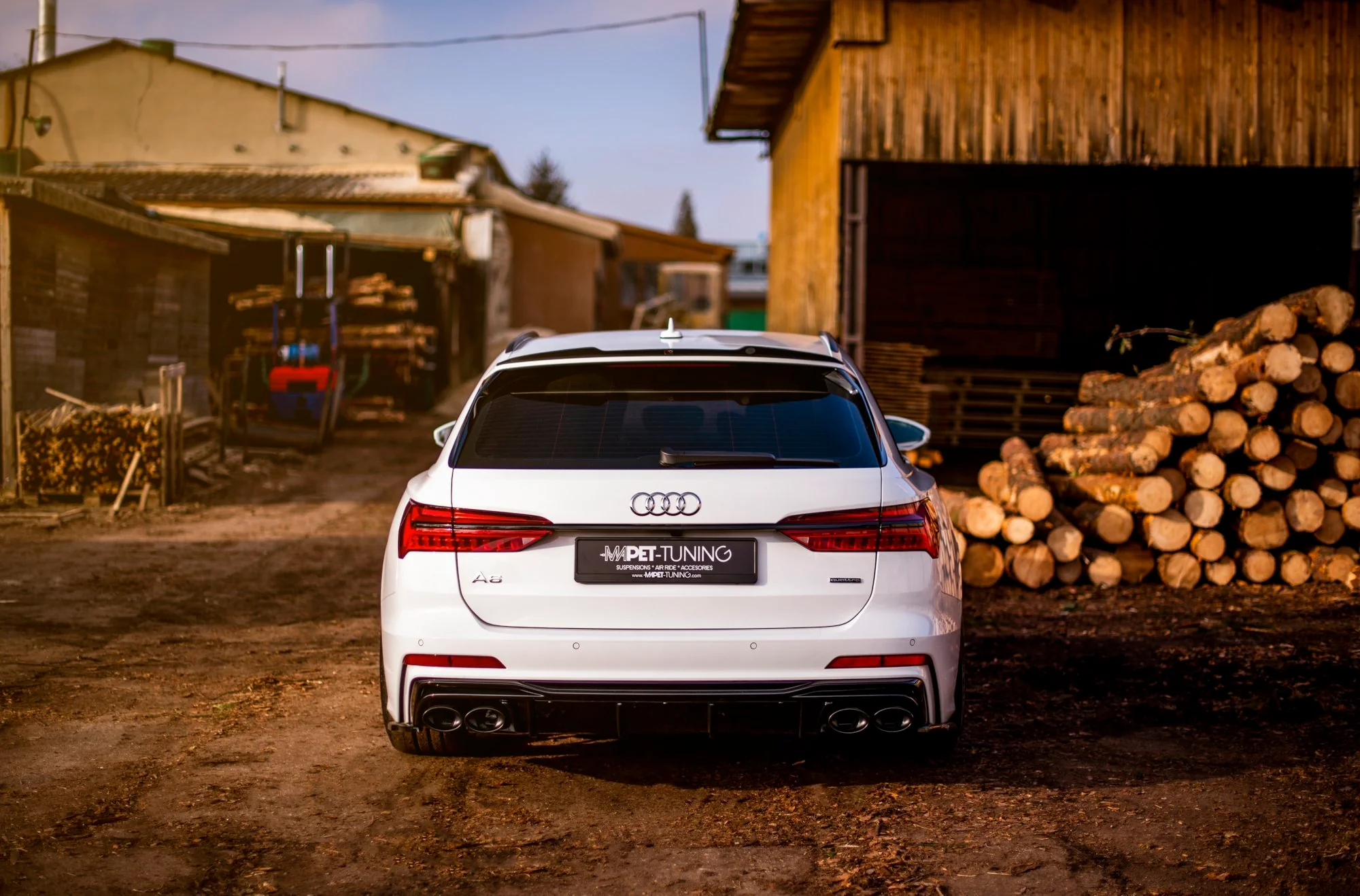 REAR VALANCE + EXHAUST ENDS IMITATION AUDI A6 C8 S-LINE - Image 4