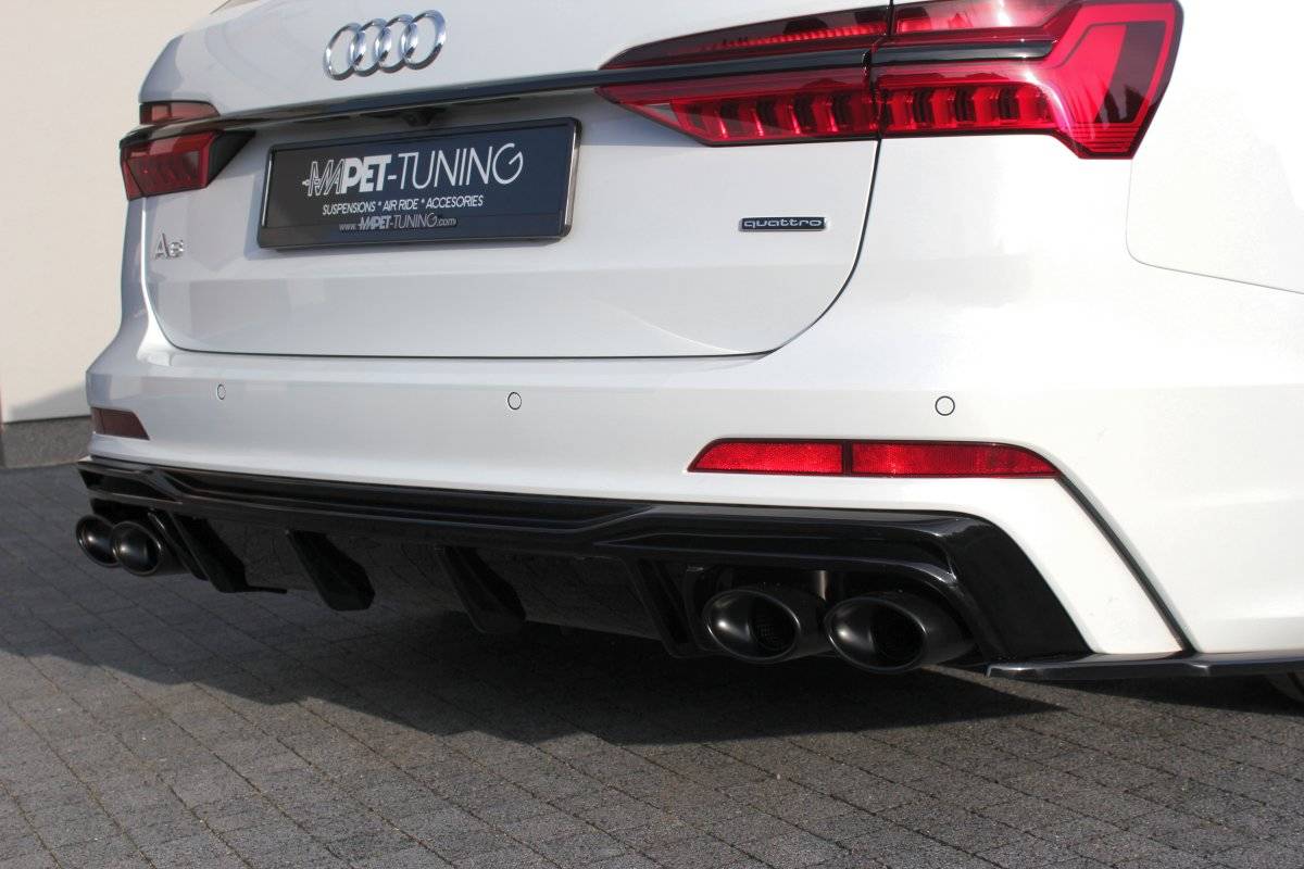 REAR VALANCE + EXHAUST ENDS IMITATION AUDI A6 C8 S-LINE - Image 5