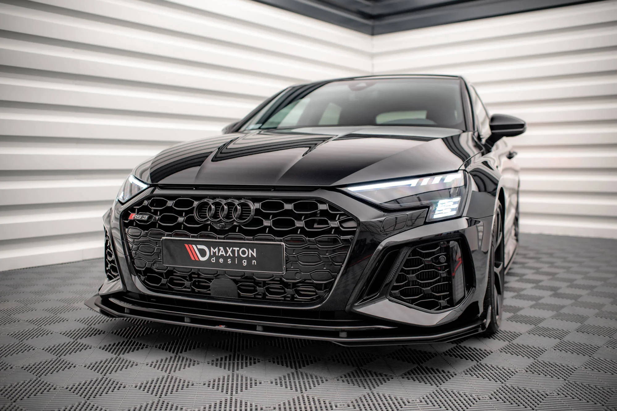 STREET PRO FRONT SPLITTER V.1 + FLAPS AUDI S3 / A3 S-LINE 8Y - Image 3