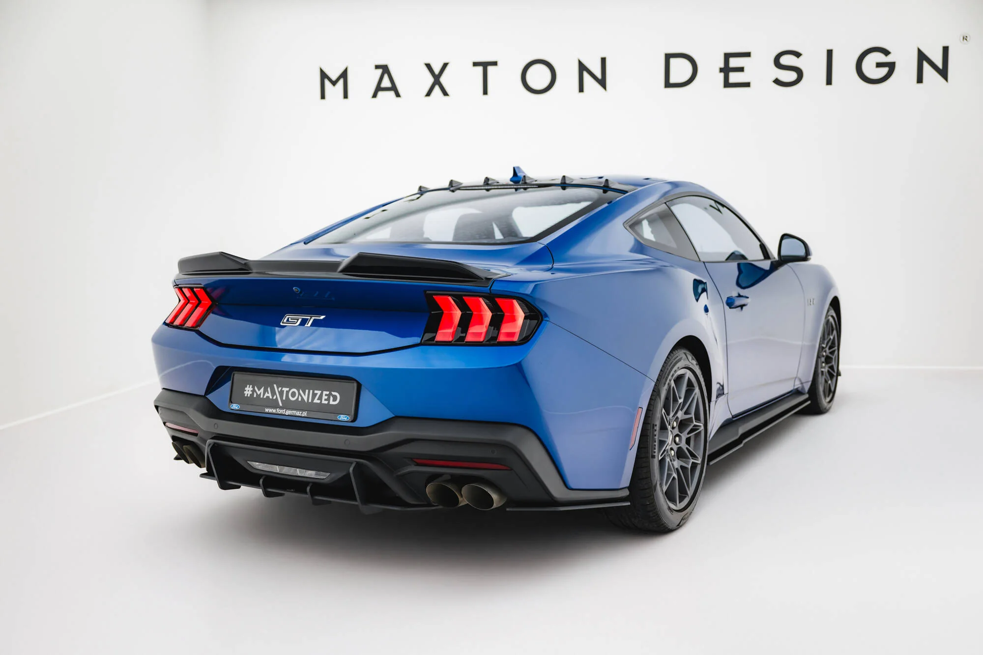 Street Pro Rear Side Splitters Ford Mustang GT Mk7 - Image 2