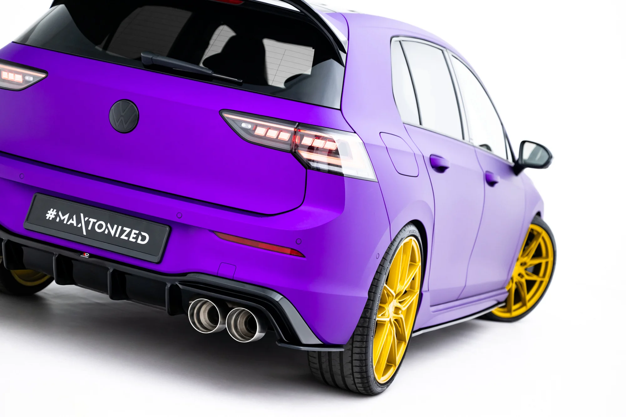 Street Pro Rear Side Splitters V.2 Volkswagen Golf R Hatchback Mk8 / Mk8 Facelift (SET FOR MAXTON VALANCE)
