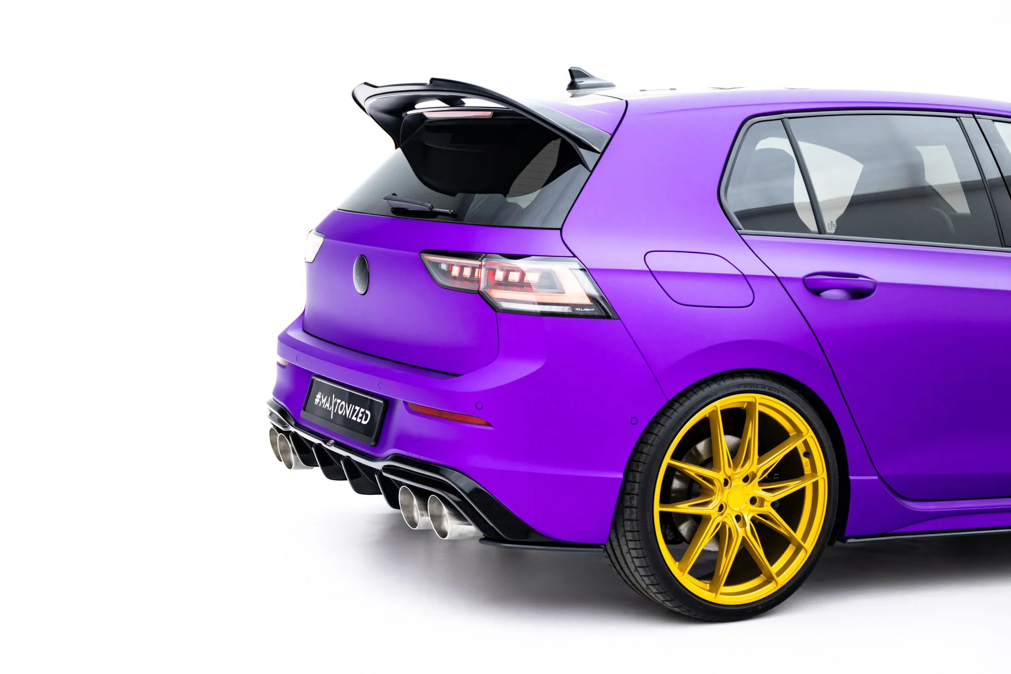 Street Pro Rear Side Splitters V.2 Volkswagen Golf R Hatchback Mk8 / Mk8 Facelift (SET FOR MAXTON VALANCE) - Image 3