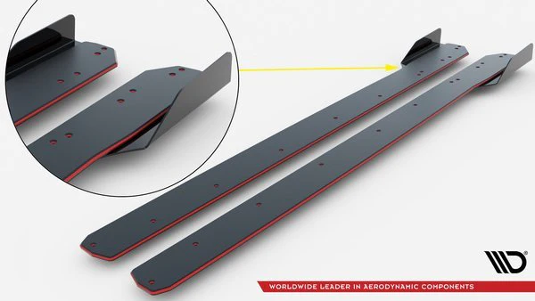 STREET PRO SIDE SKIRTS DIFFUSERS + FLAPS AUDI S3 / A3 S-LINE 8Y - Image 9
