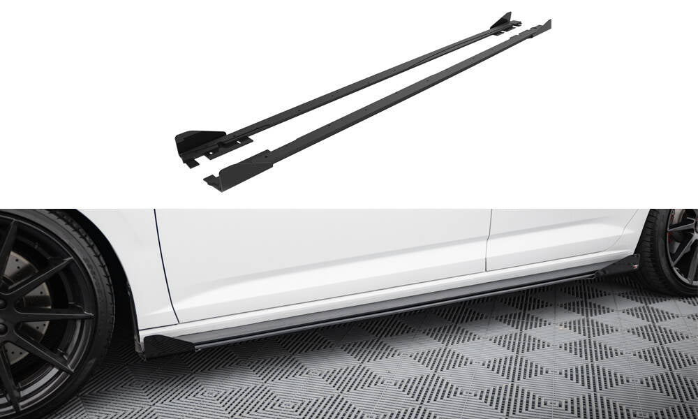 STREET PRO SIDE SKIRTS DIFFUSERS + FLAPS VOLKSWAGEN JETTA GLI MK7